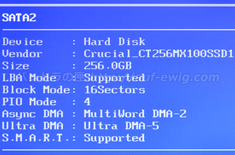 Crucial　CT256 SSD MX100 SSD1